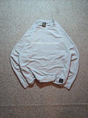 OVO October's Very Own Spellout Crewneck Grey Mens M Made in Canada